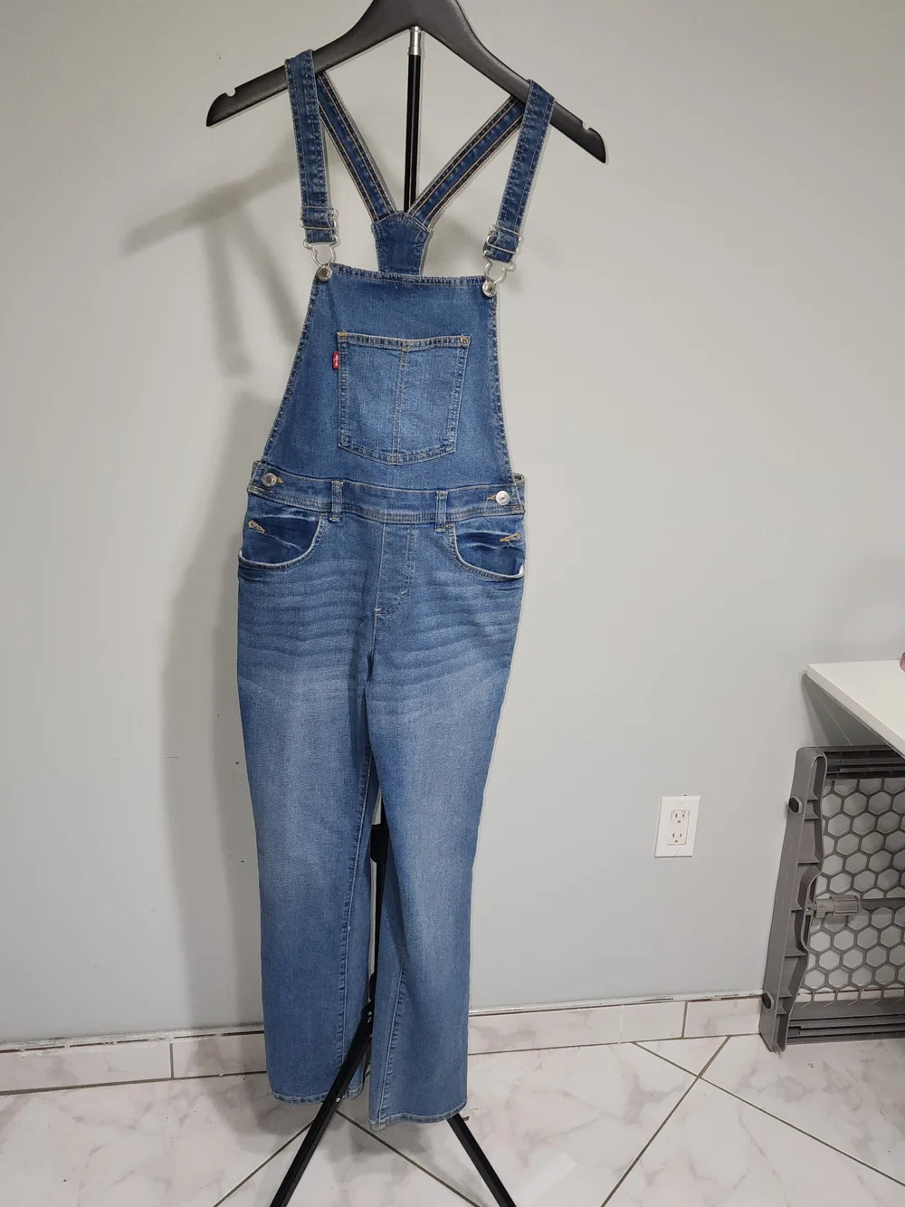Blue Denim Girls Overalls - Levis Size 14 Youth